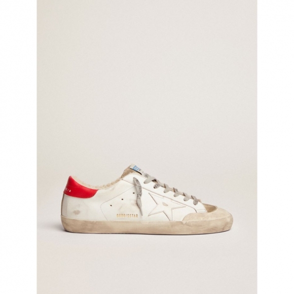 Penstar Super-Star sneakers with red leather heel tab and shearling lining