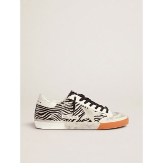 Men's Limited Edition LAB zebra-print Super-Star sneakers with mesh tongue