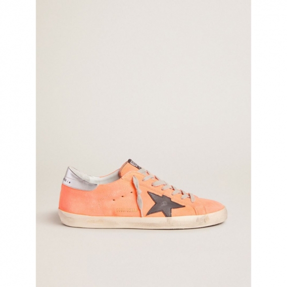 Orange suede Super-Star sneakers