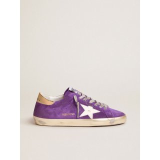 Purple suede Super-Star sneakers with gold heel tab