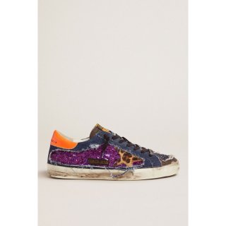 Men's Limited Edition LAB leopard-print Super-Star sneakers with glitter