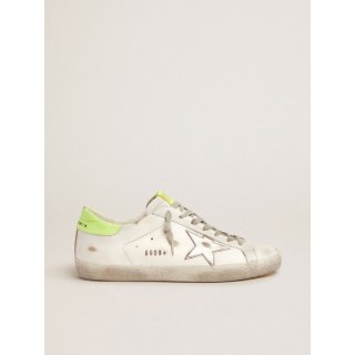 Super-Star sneakers with fluorescent yellow heel tab and sole