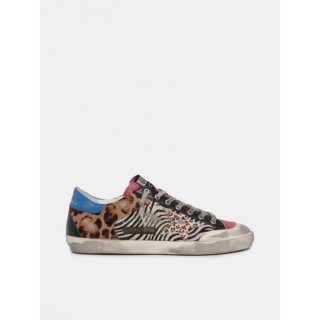 LTD Super-Star sneakers in leopard- and zebra-print pony skin