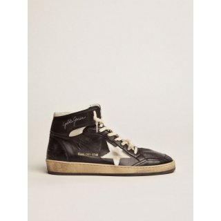 Sky-Star sneakers in black nappa leather with white nappa-leather star