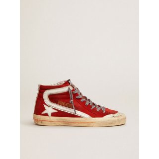 Penstar Slide sneakers in red suede with white details