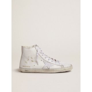 Men's LAB Limited Edition white and glitter Francy sneakers