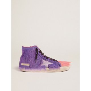 Men's Limited Edition lilac and pink pony skin Francy sneakers