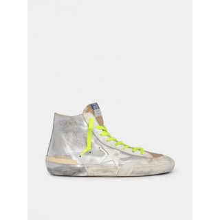 LTD Francy sneakers in silver and gold laminated leather