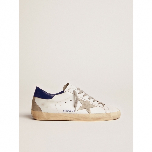 Star Super-Star sneakers in suede with blue heel tab