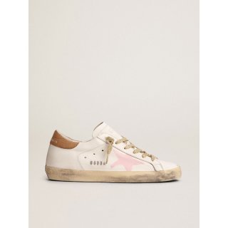 Super-Star LTD sneakers with pink screen printed star and snake-print leather heel tab