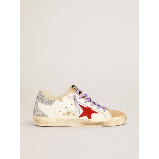 Super-Star sneakers with shearling lining and red suede star