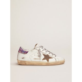 Super-Star sneakers with colored jacquard heel tab and snake-print suede star