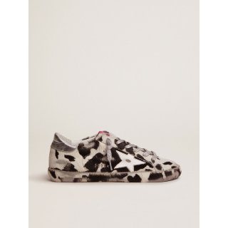 Super-Star LAB sneakers in cow-print pony skin and white leather star