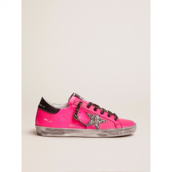 Fuchsia Super-Star sneakers with glitter star