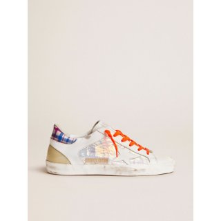 Women's Limited Edition LAB Super-Star sneakers with holographic and tartan upper