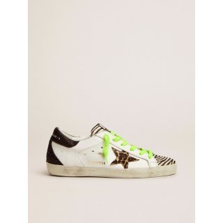 Super-Star LTD sneakers with animal-print pony skin tongue and star