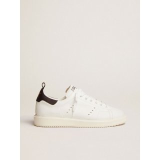 Starter sneakers in leather with black heel tab