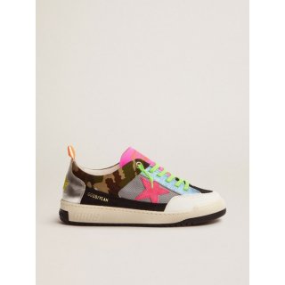Women's camouflage Yeah sneakers with fuchsia star