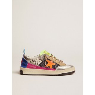 Women's snakeskin-print Yeah sneakers with orange star