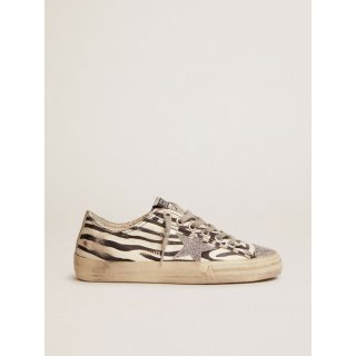 V-Star LTD sneakers in animal-print leather with Swarovski crystal star