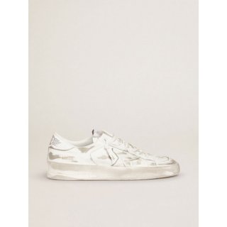 Stardan sneakers in white leather with lived-in treatment