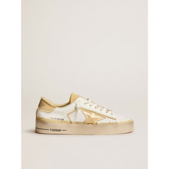 Stardan LAB sneakers in white leather with foam and PVC inserts