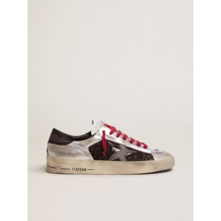 Men's Limited Edition LAB silver and animal-print Stardan sneakers