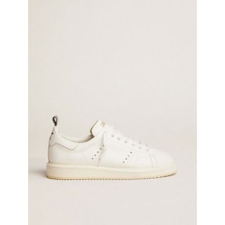 Starter sneakers in leather with printed star on the heel tab