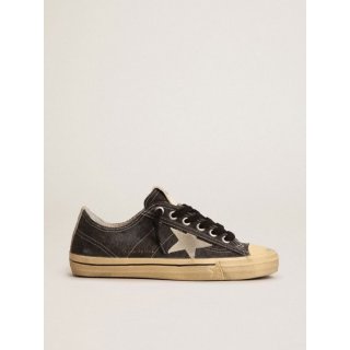 V-Star LTD sneakers in black canvas with ice-gray suede star and heel tab