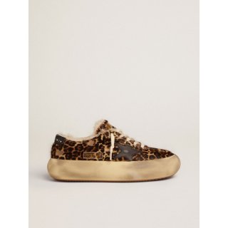 Space-Star shoes in animal-print pony skin with shearling lining