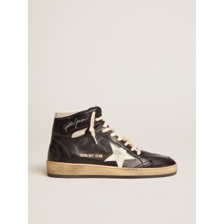 Sky-Star sneakers in black nappa leather with white nappa-leather star