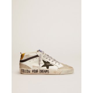 Mid Star LTD sneakers with leather and suede upper and snake-print leather star