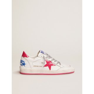 Ball Star LTD sneakers in white leather with red patent leather detail