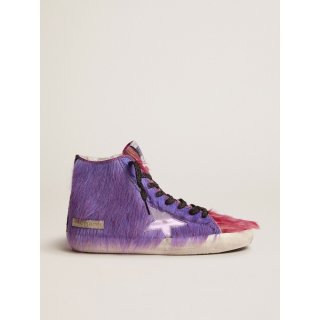 Women's Limited Edition lilac and pink pony skin Francy sneakers