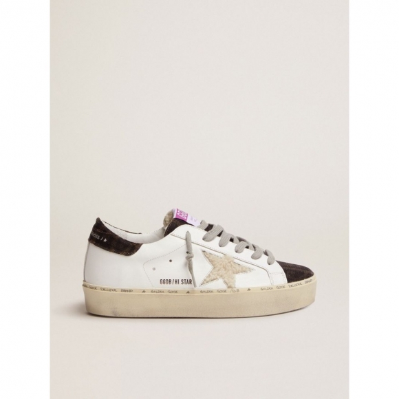 Hi Star sneakers with shearling star and leopard-print tongue