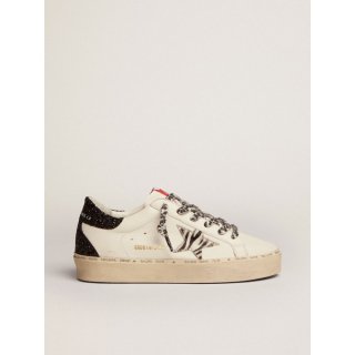 Hi Star sneakers with zebra-print pony skin star and black glitter heel tab