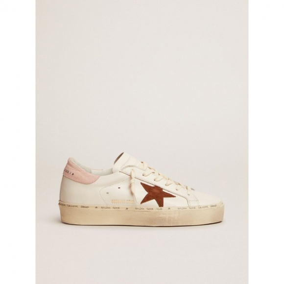 Hi Star LTD sneakers with brown suede star and pink suede heel tab