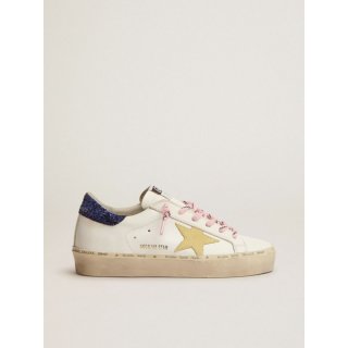 Hi Star LTD sneakers with blue glitter heel tab and yellow suede star
