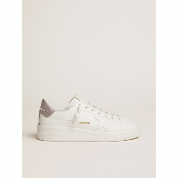 Purestar sneakers with glittery silver heel tab