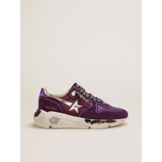 Suede, leather and mesh Running Sole sneakers with metallic purple heel tab