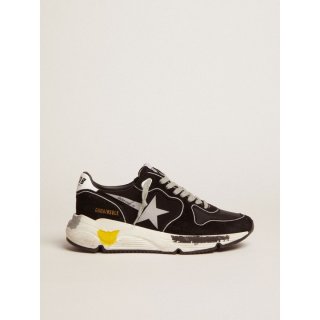 Black Running Sole sneakers with silver star