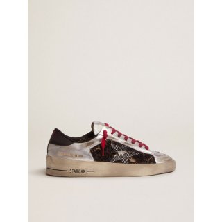 Women's Limited Edition LAB silver and animal-print Stardan sneakers