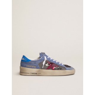 Women's Limited Edition LAB denim Stardan sneakers with fuchsia star