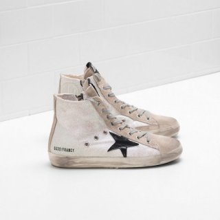 Golden Goose Francy Sneakers In A Material Coated With Micro-Glitter Men