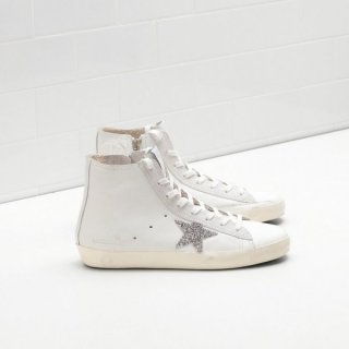 Golden Goose Francy Sneakers In Leather White Men