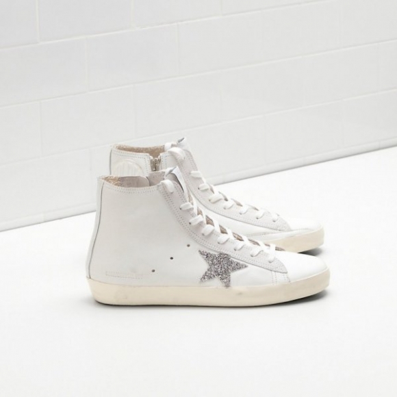 Golden Goose Francy Sneakers In Leather White Men