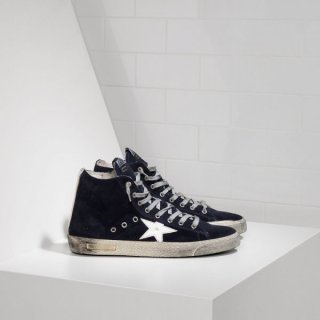 Golden Goose Francy Sneakers In Suede With Leather Star Men