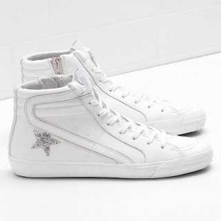 Golden Goose Slide Sneakers Star With Swarovski Crystals White Men