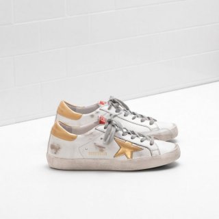 Golden Goose Super Star Gold Star in leather White Men