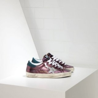 Golden Goose Super Star Sneakers In Leather With Leather Star Women